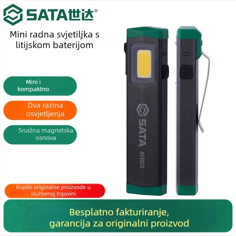 Vanjska čelna svjetiljka, mini punjiva, magnetska LED, 80–240 lm, ABS kućište, 40 g, EU CE certificirana