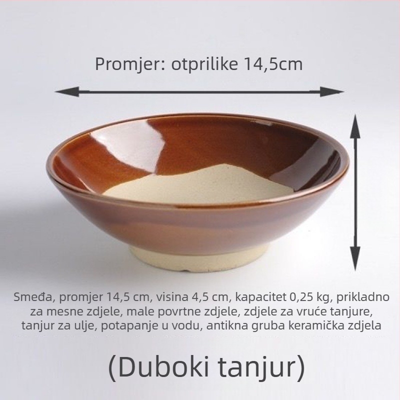 Vintage keramička zdjela za paru i kuhanje mesa, novi kineski stil, pogodna kao poklon, mikrovalna pećnica nije dostupna