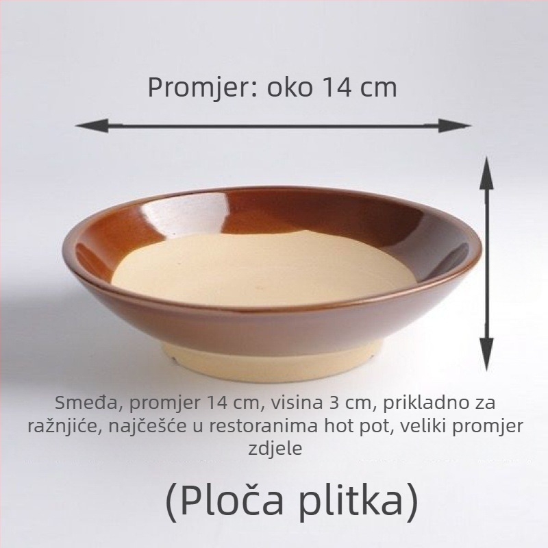 Vintage keramička zdjela za paru i kuhanje mesa, novi kineski stil, pogodna kao poklon, mikrovalna pećnica nije dostupna