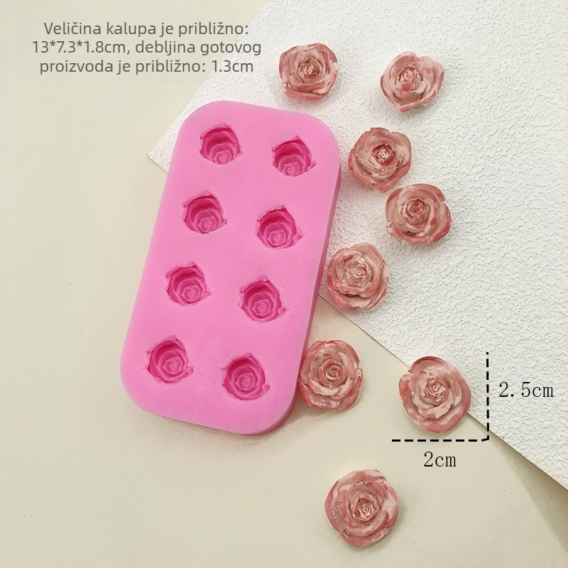 Mino Yo Bake silikonska forma za pečenje — nepravilni oblik ruže, silikon hrane klase, otporna na visoke temperature, za ukrašavanje torti; kalup za pečenje/kalup za kolače; mogućnost privatne marke