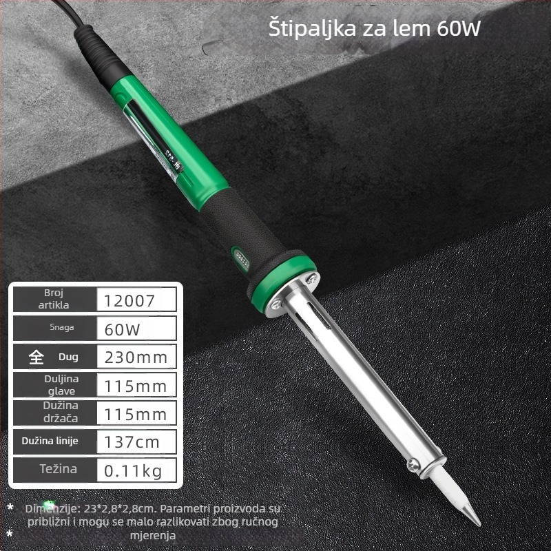 Topson električno lemilno željezo s držalom od ljepila, 220–240V za zavarivanje