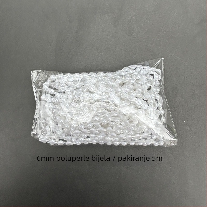 Lančić od perlica od plastike, elektroplatiranje, perlana izvezena ukras za vjenčanicu, DIY ukras za suknju