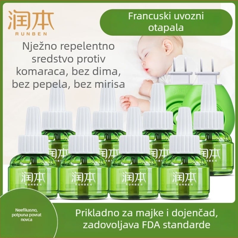 Runben električni tekući repelent protiv komaraca, bez mirisa, 45 ml, za djecu 1–3 godine