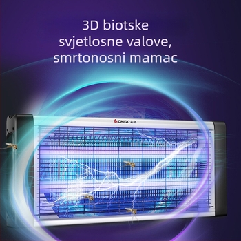 LED lampa za ubijanje komaraca i muha, priključna struja, ABS kućište, model ZG-W23, pokrivenost 61 m² i više