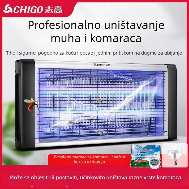 LED lampa za ubijanje komaraca i muha, priključna struja, ABS kućište, model ZG-W23, pokrivenost 61 m² i više