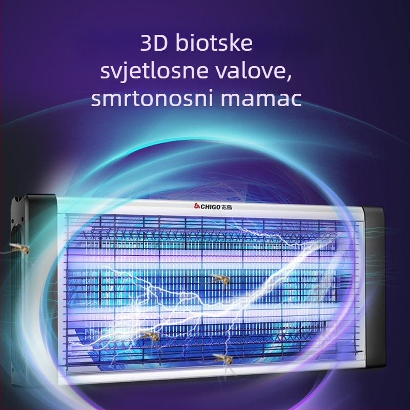LED lampa za ubijanje komaraca i muha, priključna struja, ABS kućište, model ZG-W23, pokrivenost 61 m² i više