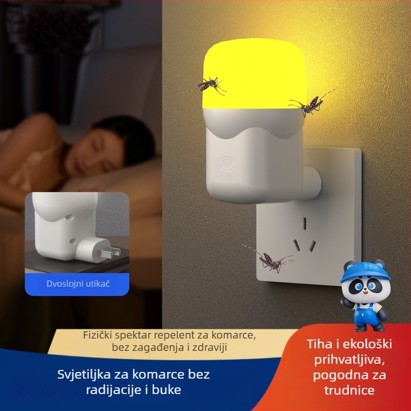 Chiman LED lampa protiv komaraca, spojna na mrežu, pokrivenost 10㎡, lovna zamka svjetlosnim zrakom (izbacivački tip), kućište PC-a, tajmer