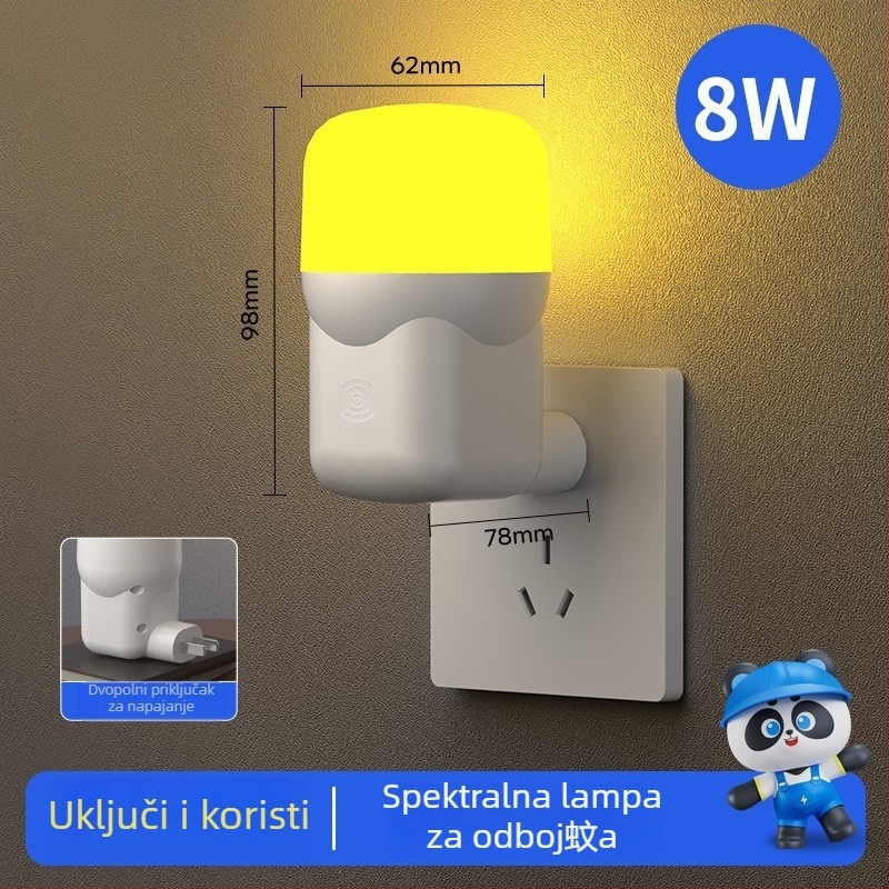Chiman LED lampa protiv komaraca, spojna na mrežu, pokrivenost 10㎡, lovna zamka svjetlosnim zrakom (izbacivački tip), kućište PC-a, tajmer