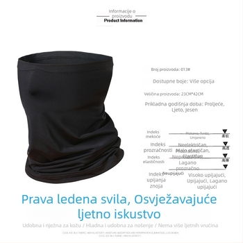 Maska za zaštitu od sunca od ledenog svile za ljeto – unisex šal za glavu za vožnju, zaštita od prašine i vjetra na otvorenom