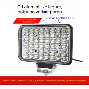 Automobilski far 144 W, 12 V, 10560 lm, aluminijska legura i PC