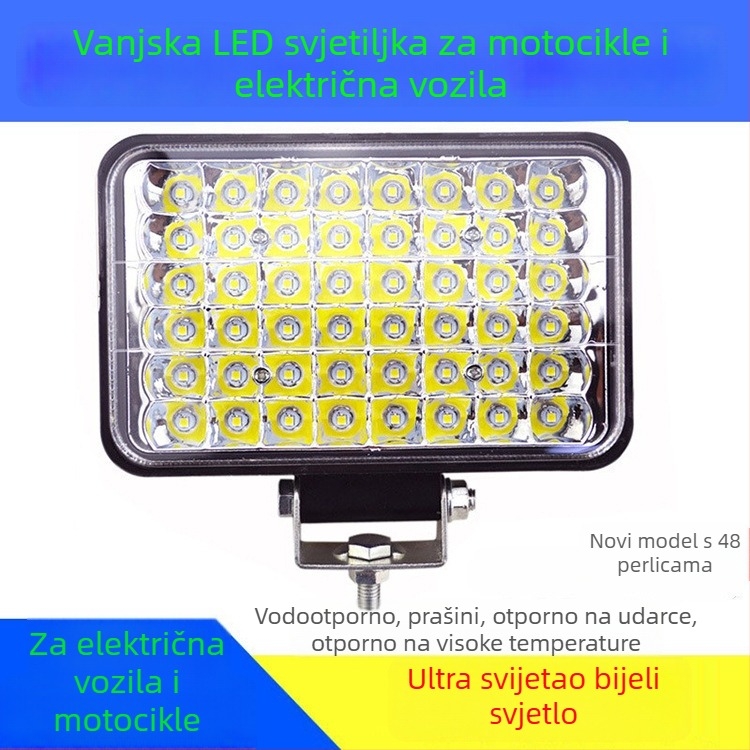 Automobilski far 144 W, 12 V, 10560 lm, aluminijska legura i PC