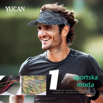 Kapica za trčanje s otvorenim vrhom, prugasta najlonska tkanina, prozračna i brzo se suši, korejski stil, odrasli unisex, za vanjske sportove