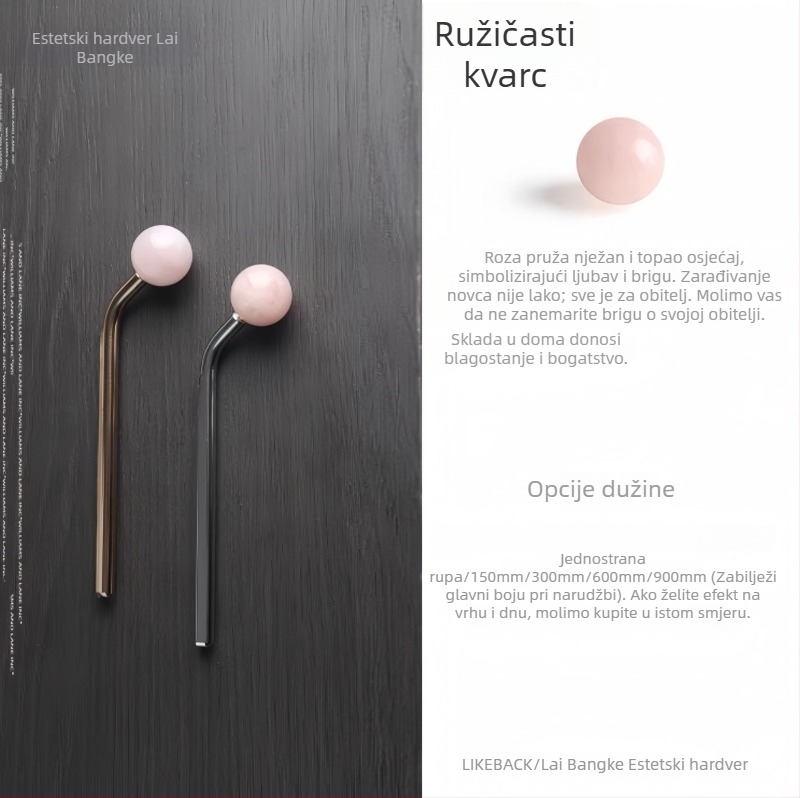 Rukohvat za vrata ormara – sferičan, aluminijska legura, CNC obrada, površinska montaža