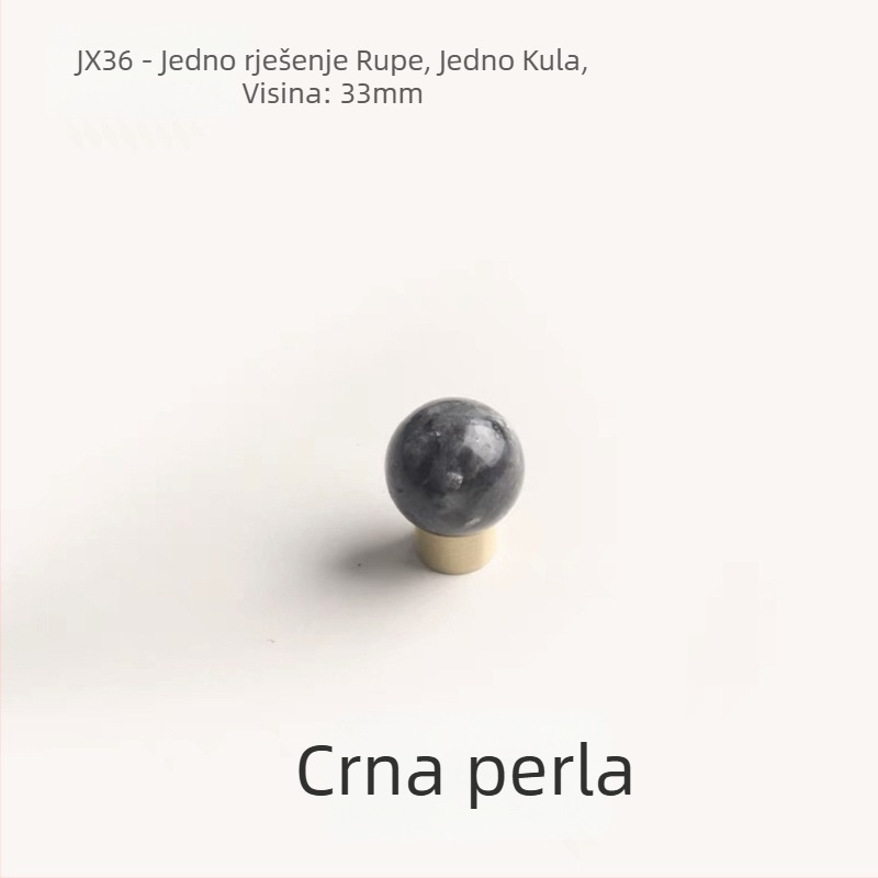 Rukohvat za vrata ormara – sferičan, aluminijska legura, CNC obrada, površinska montaža