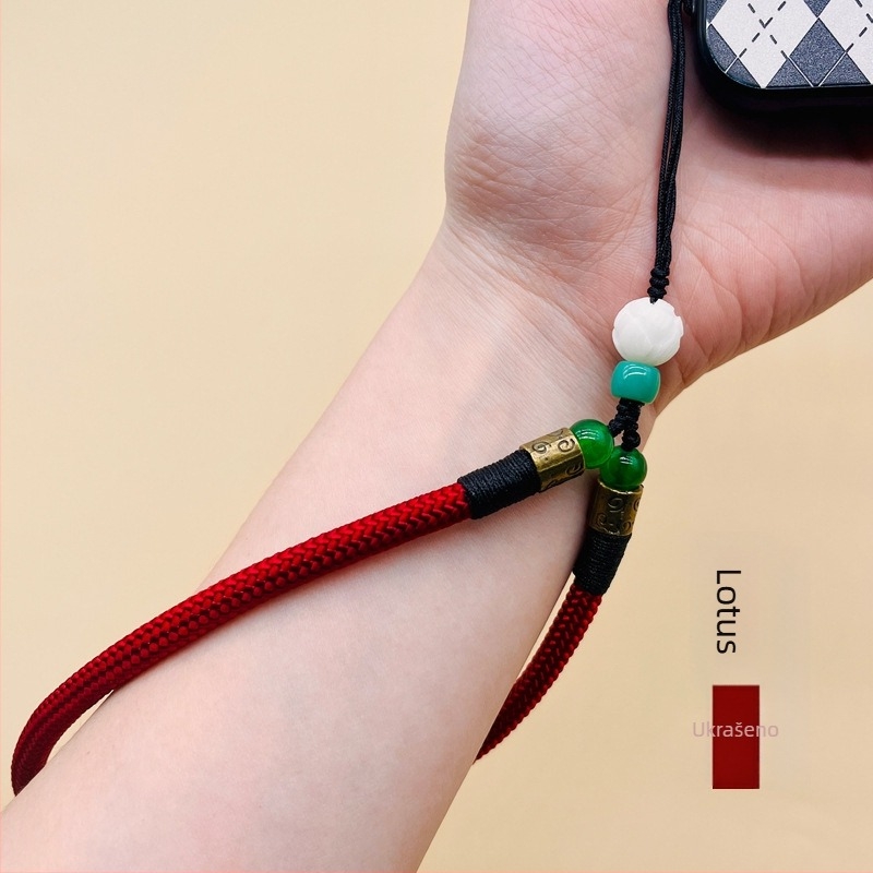 Ručni lanyard za mobitel, smola, unisex stil, visokoelastična pamuk šnura i plastična kopča, Rain weaving