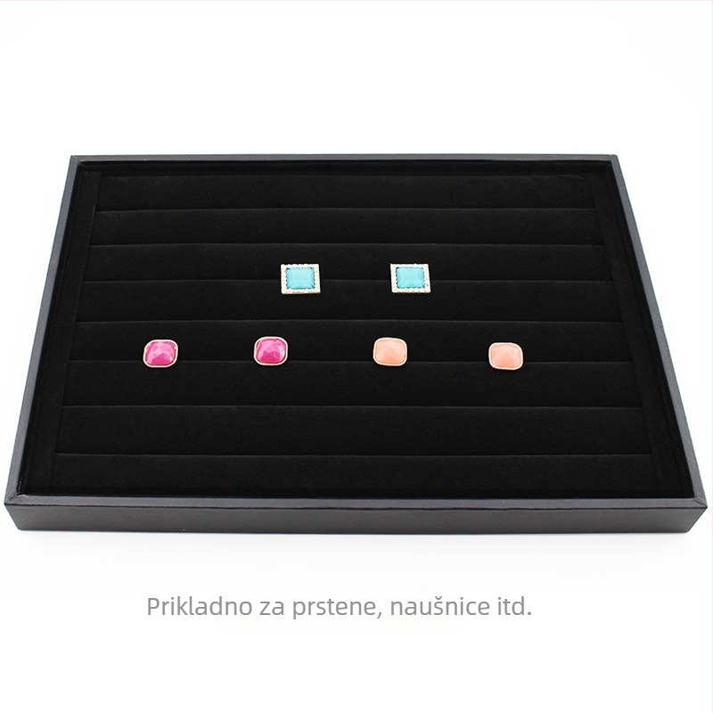 Paleta za izlaganje nakita | Materijal: flanel + PU koža + gusta ploča; Stil: paleta; Bez logotipa; Bez prilagođavanja