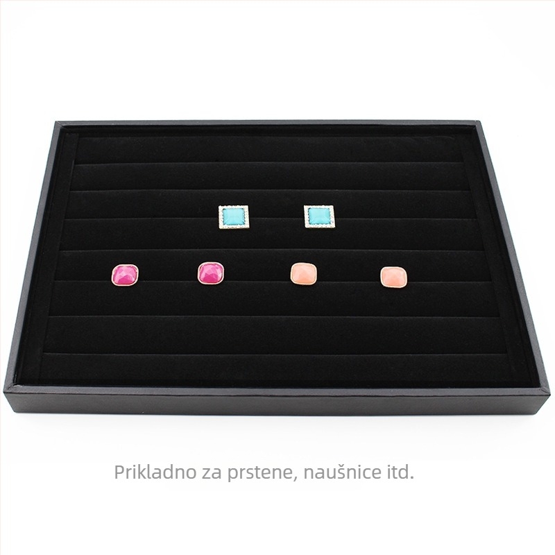 Paleta za izlaganje nakita | Materijal: flanel + PU koža + gusta ploča; Stil: paleta; Bez logotipa; Bez prilagođavanja
