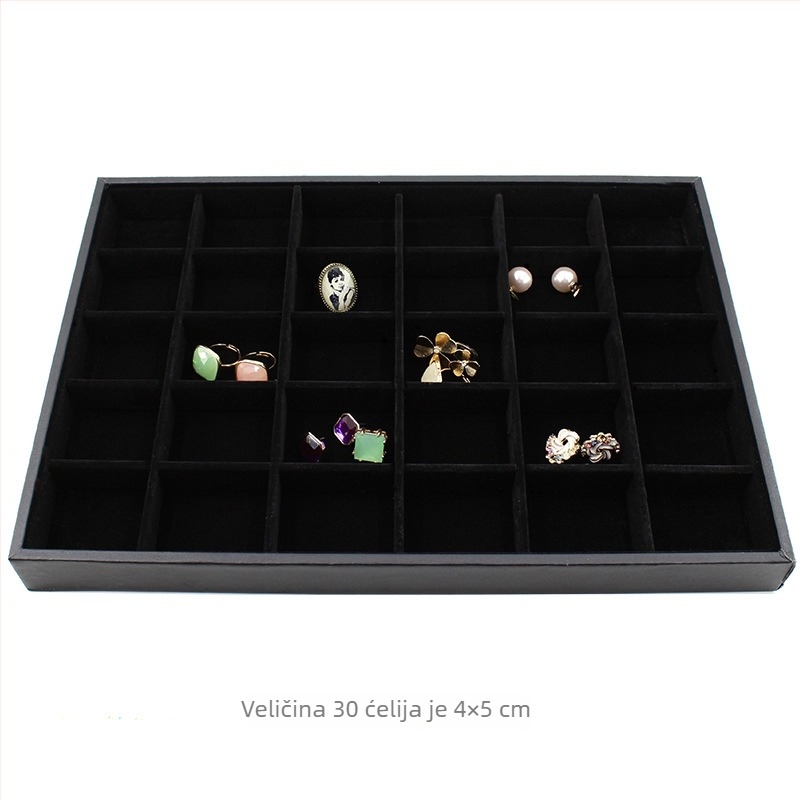 Paleta za izlaganje nakita | Materijal: flanel + PU koža + gusta ploča; Stil: paleta; Bez logotipa; Bez prilagođavanja
