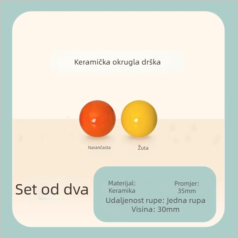Keramička kružna ručica za policu za knjige, moderni minimalistički stil, SGBS-001