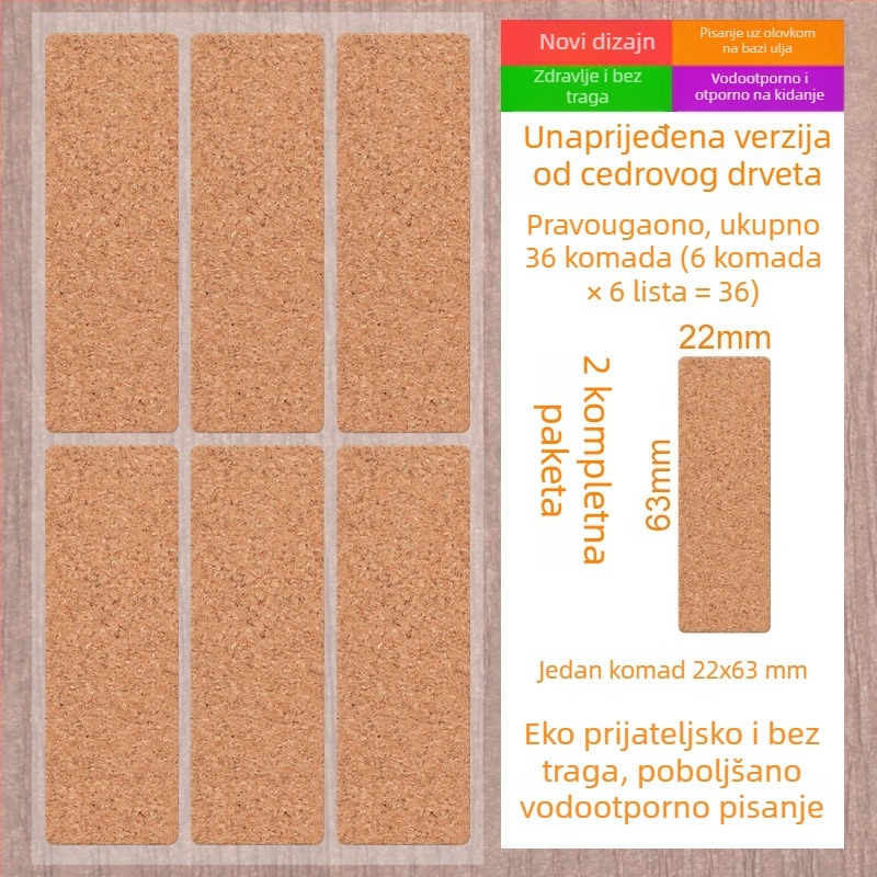 Naljepnice za označavanje kabela s ljepilom od Kraft papira – samoljepljive oznake za podatkovne i napajanje kablova, dizajn nožnog tipa i tipa trake, marker uključen, setovi višepak