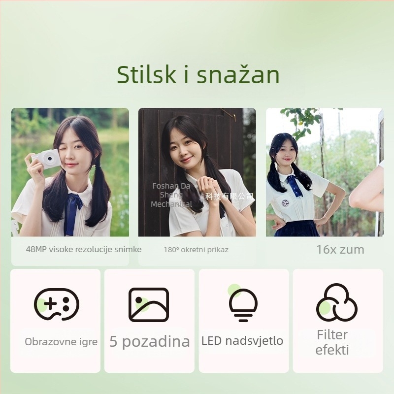 Yimio bezzrkadlovka s preklopnim zaslonom, senzor 1/1.7 inča, 10–12 MP, 42x optički zoom, zamjenski objektiv, HD LCD zaslon