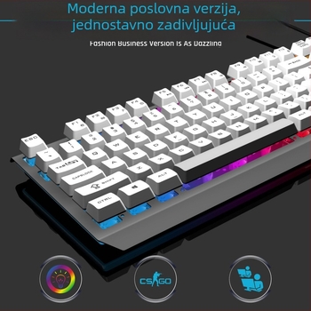 GK60 žična tipkovnica, 104 tipke, metalno kućište, RGB pozadinsko osvjetljenje, X-Frame tehnologija tipki s podrškom za dlan, kabel 1,5 m
