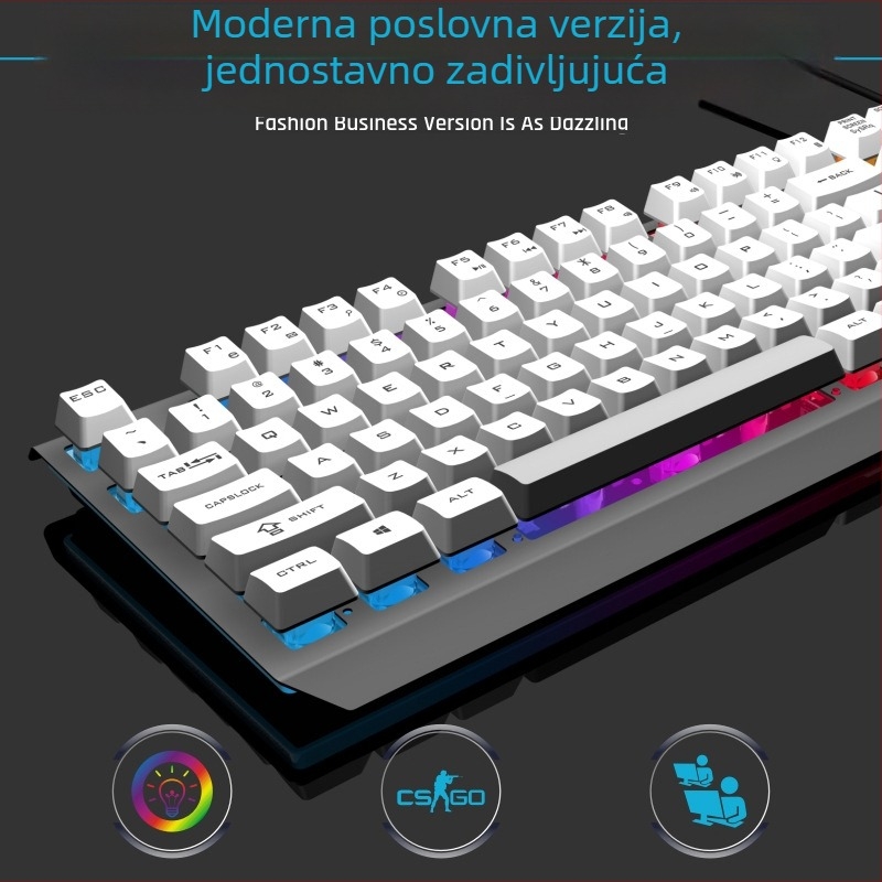 GK60 žična tipkovnica, 104 tipke, metalno kućište, RGB pozadinsko osvjetljenje, X-Frame tehnologija tipki s podrškom za dlan, kabel 1,5 m