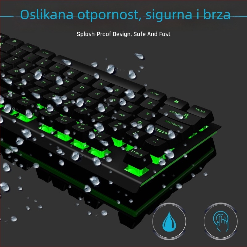 GK60 žična tipkovnica, 104 tipke, metalno kućište, RGB pozadinsko osvjetljenje, X-Frame tehnologija tipki s podrškom za dlan, kabel 1,5 m