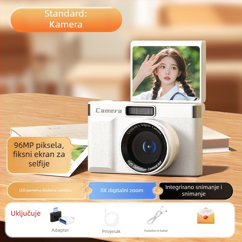 Selfie kamera z06 s CMOS senzorom 24MP, 1/2.3in, 8x optički zum, rotirajući 2,3in LCD, periskopski objektiv, elektronička stabilizacija slike