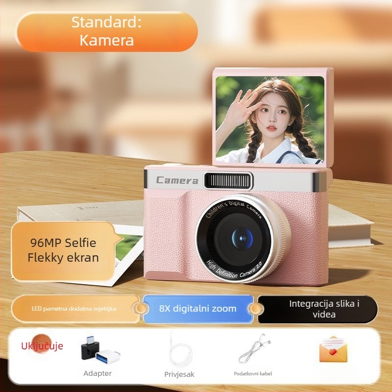 Selfie kamera z06 s CMOS senzorom 24MP, 1/2.3in, 8x optički zum, rotirajući 2,3in LCD, periskopski objektiv, elektronička stabilizacija slike