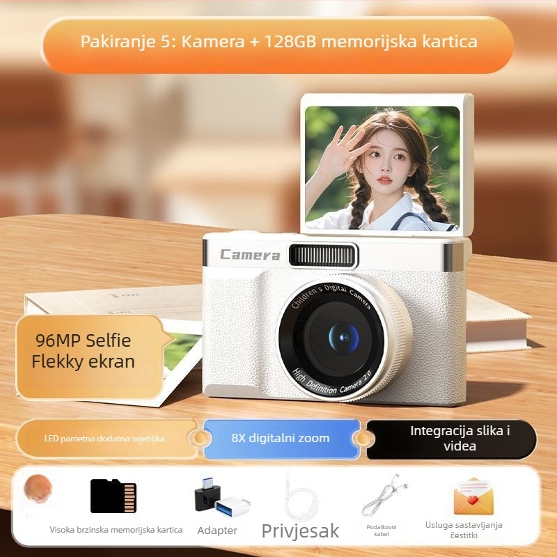 Selfie kamera z06 s CMOS senzorom 24MP, 1/2.3in, 8x optički zum, rotirajući 2,3in LCD, periskopski objektiv, elektronička stabilizacija slike