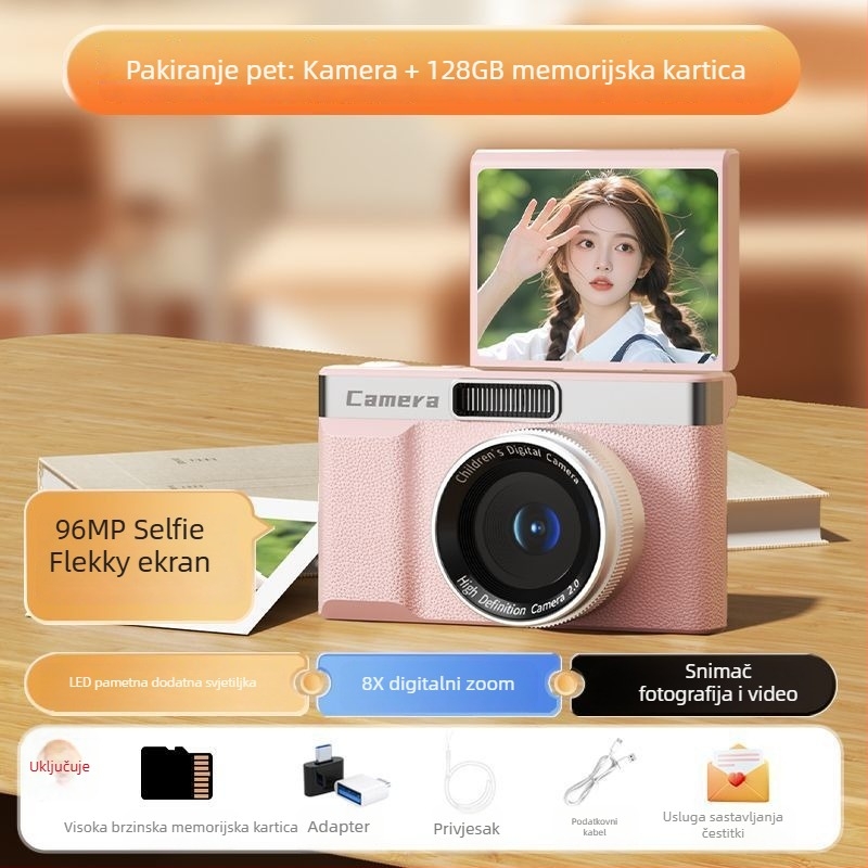 Selfie kamera z06 s CMOS senzorom 24MP, 1/2.3in, 8x optički zum, rotirajući 2,3in LCD, periskopski objektiv, elektronička stabilizacija slike