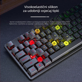 Tipkovnica AULA Wolf Spider S3005, žična uredska tiha tipkovnica, 104 tipke, USB, numerički blok, mješovita pozadinska rasvjeta