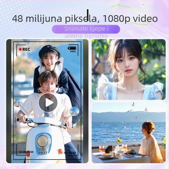 Retro CCD digitalni fotoaparat s 3x optičkim zumom, početni model, CCD senzor