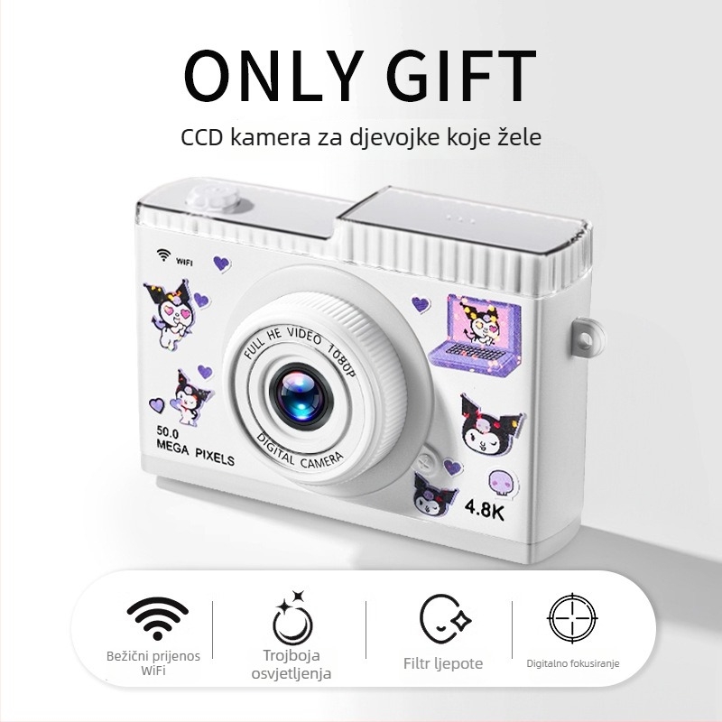 Retro CCD digitalni fotoaparat s 3x optičkim zumom, početni model, CCD senzor
