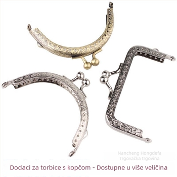 Polukružni metalni okvir za torbe – hardver za DIY pletene torbe