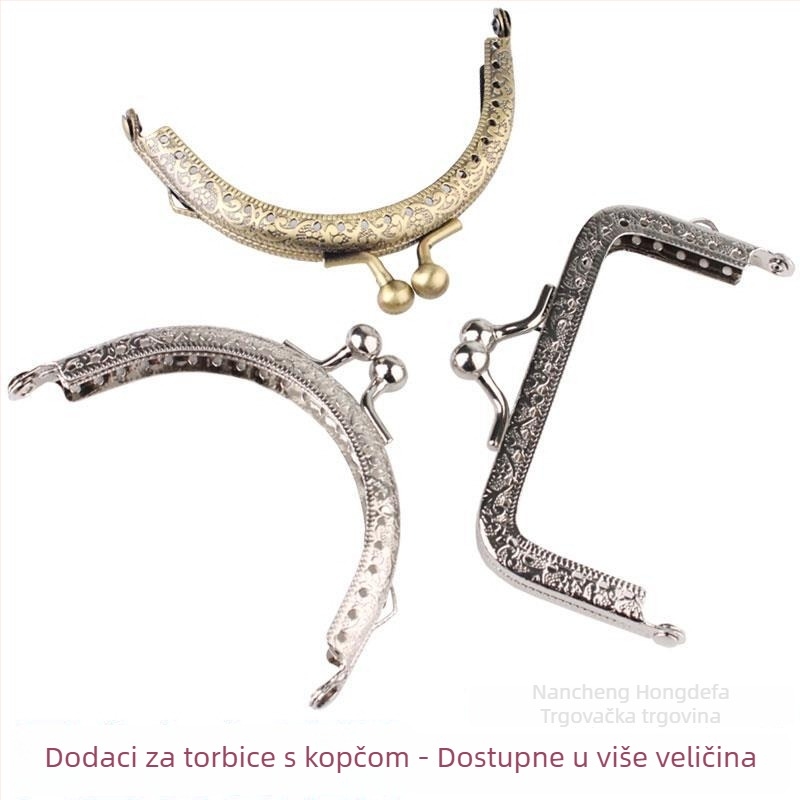 Polukružni metalni okvir za torbe – hardver za DIY pletene torbe