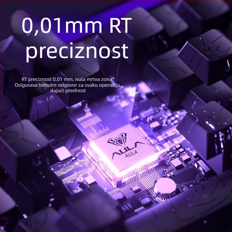 Mehanička tipkovnica s kabelskim povezivanjem, 87 tipki, Neptune magnetska os, RGB pozadinsko osvjetljenje, aluminijsko kućište