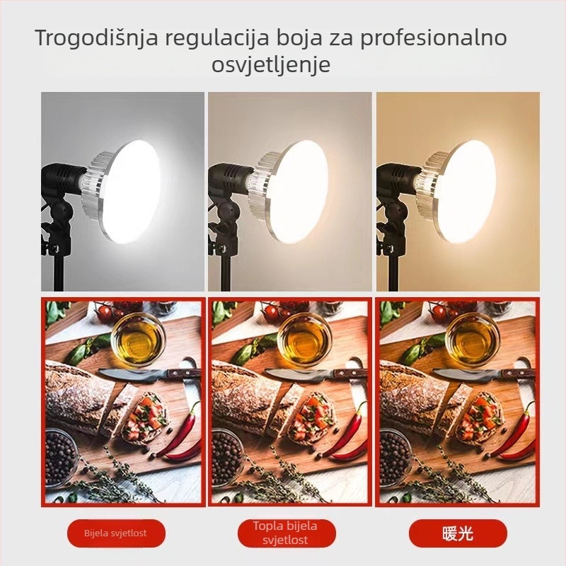 Fotografsko osvjetljenje za popunu – snaga izvora svjetla 6500, 220V, model 015, vertikalno korištenje, višestupanjsko podešavanje