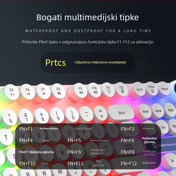 Set tipkovnice i miša s USB pozadinskim osvjetljenjem, žični za desktop i laptop