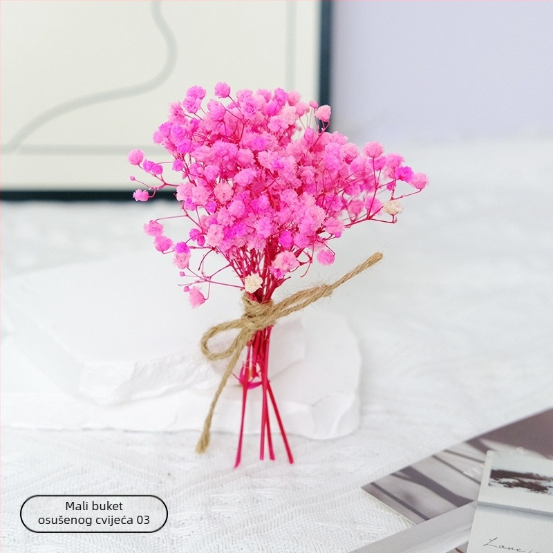 Mini buket od sušenog cvijeća za svadbenu dekoraciju, ručna izrada dodataka, sorte Rose i Starry Sky