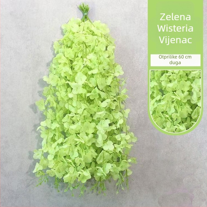 Umjetna vijestica vinova loza za unutarnju dekoraciju - jedna grana, materijali: plastika i svila, za vješanje na strop