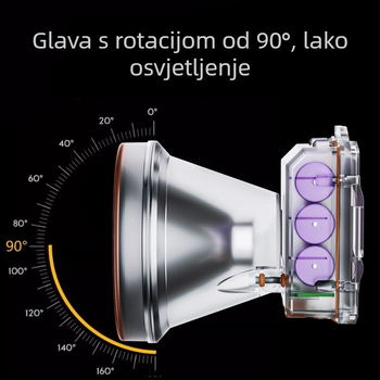 LED čelna lampica za podvodno fotografiranje, vodootporna, 10000mAh, 300W, domet 500 m+