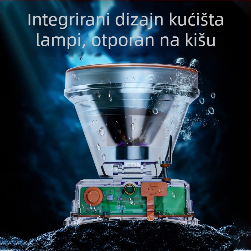 LED čelna lampica za podvodno fotografiranje, vodootporna, 10000mAh, 300W, domet 500 m+