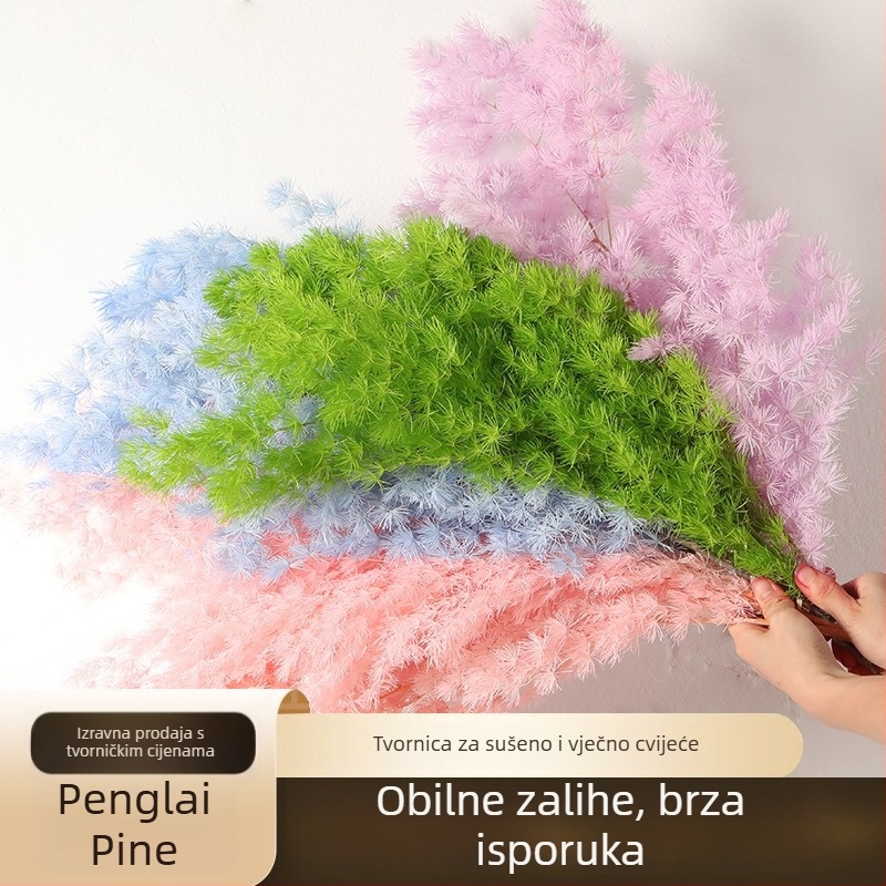 Buket večnih cvjetova Penglai Pine – kućna dekoracija, ručno izrađeno, DIY poklon
