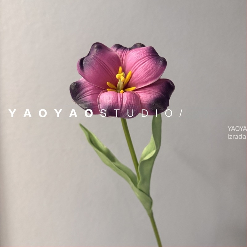 PU tulip umjetni cvijet, ručno oblikovan, svadbena dekoracija i rekviziti za fotografije
