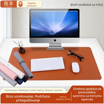 Kožna podloga za miš, velikih dimenzija, radni stol, protuklizna, otporna na mrlje, ispis logotipa, površina za pisanje