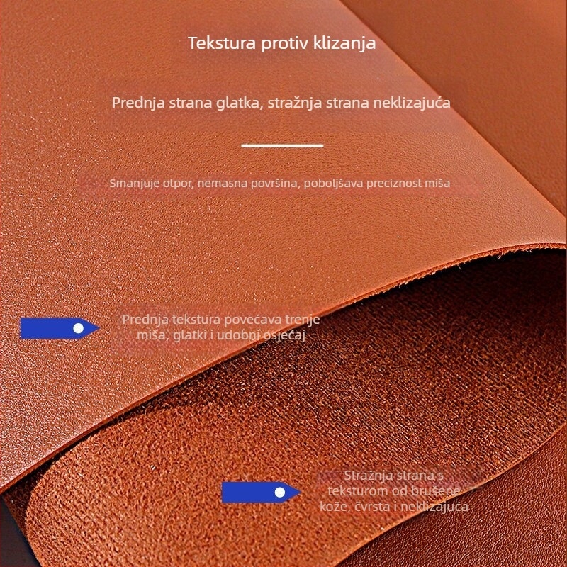 Kožna podloga za miš, velikih dimenzija, radni stol, protuklizna, otporna na mrlje, ispis logotipa, površina za pisanje