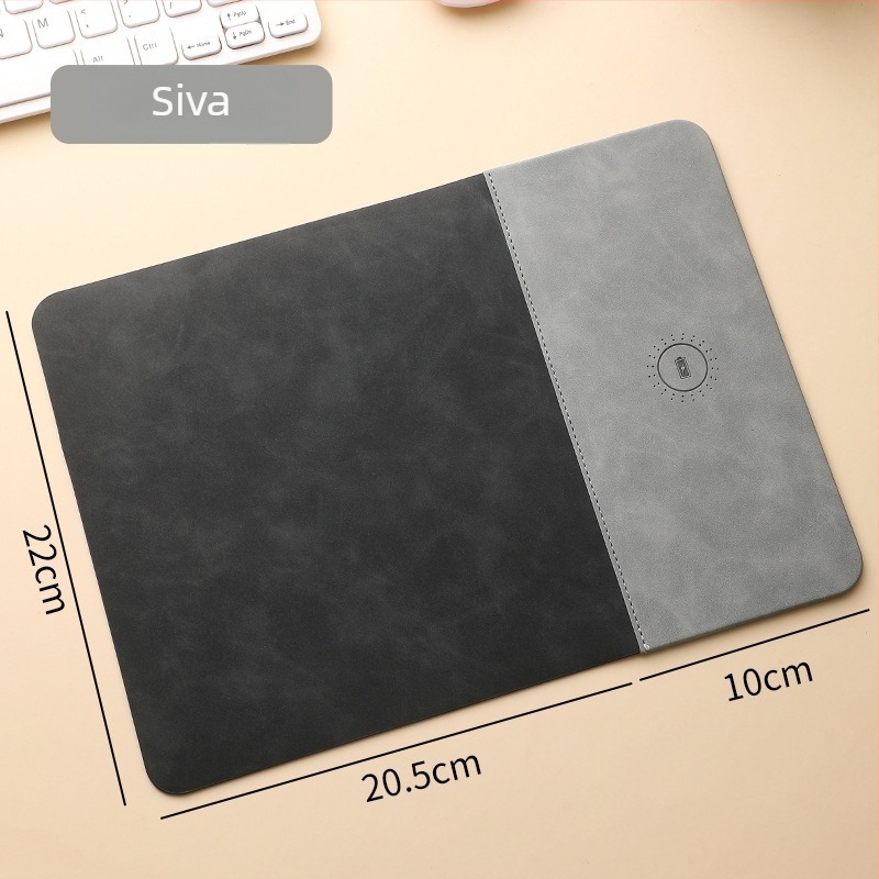 Podložnica za miš s bežičnim punjenjem, PU materijal, jednostrani, prilagodba dostupna