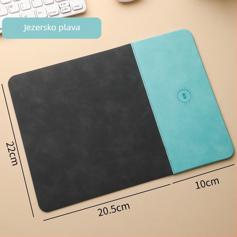 Podložnica za miš s bežičnim punjenjem, PU materijal, jednostrani, prilagodba dostupna